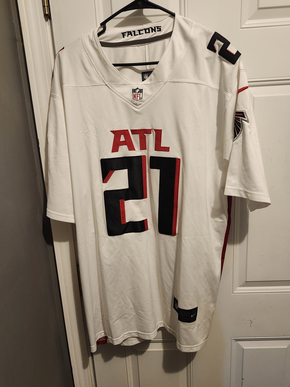 Nike Atlanta Falcons White ATL #21 Football Jersey